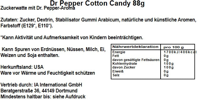 Dr. Pepper Cotton Candy 88g