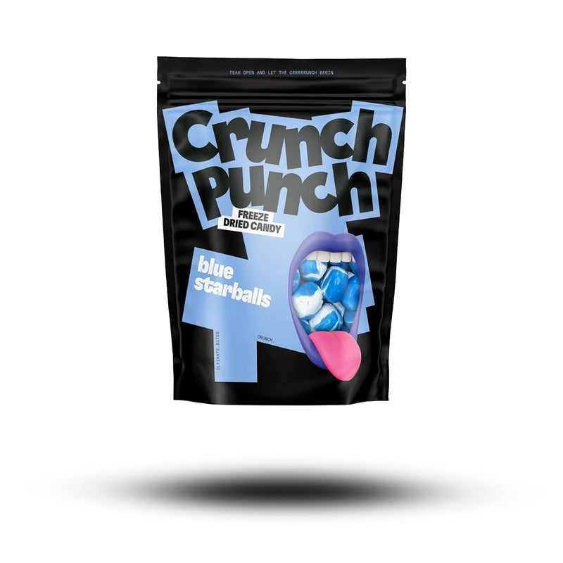 Crunch Punch Freeze Dried Candy Blue Starballs 100g