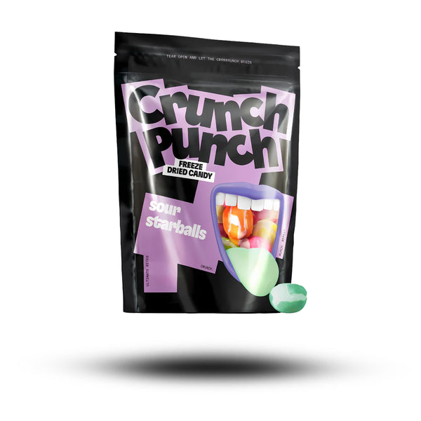 Crunch Punch Freeze Dried Candy Sour Starballs 100g