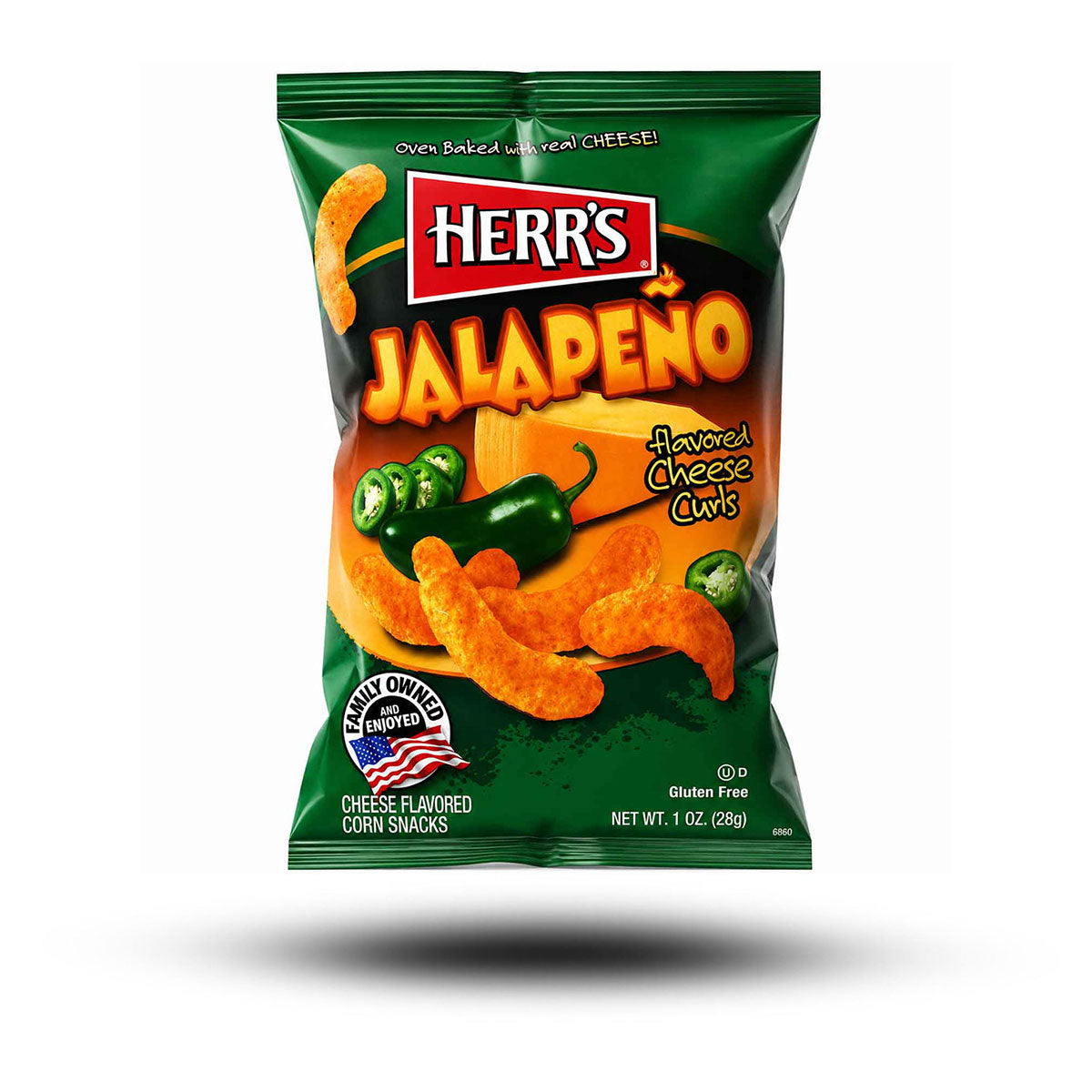 Herr's Jalapeno Cheese Curls 28g