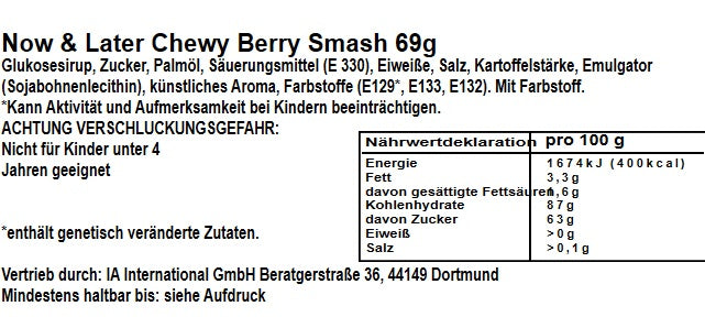 Now & Later Chewy Berry Smash 69g
