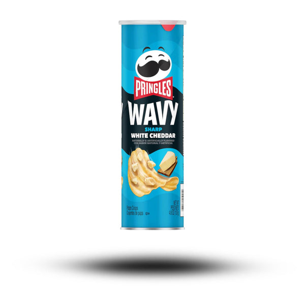Pringles Wavy White Cheddar 137g MHD:06.02.2024