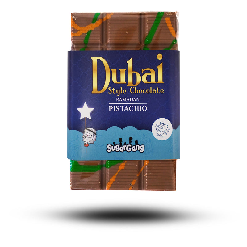 Ramadan Dubai Style Schokoladentafel 100g || belgische Schokolade & feinste Pistazien-Creme