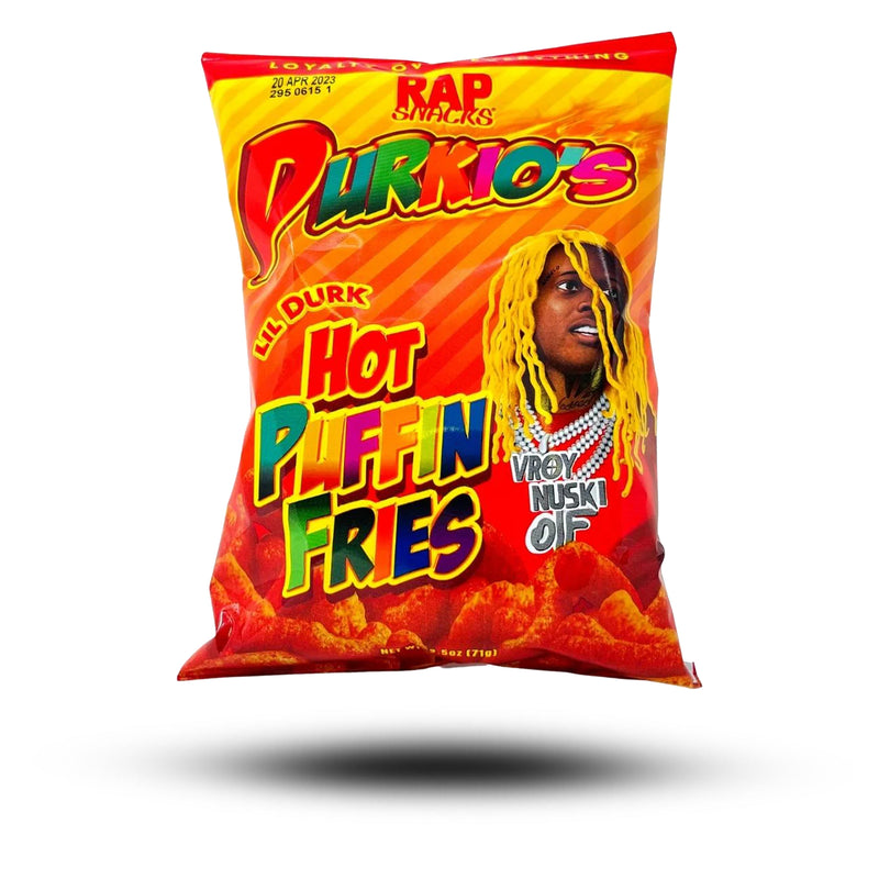 Rap Snacks Durkio's Hot Puffin Fries 71g MHD:25.07.24
