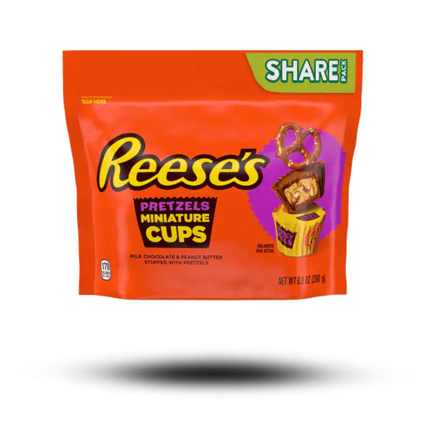 Reeses Miniature Cups with Pretzels Share Pack 280g