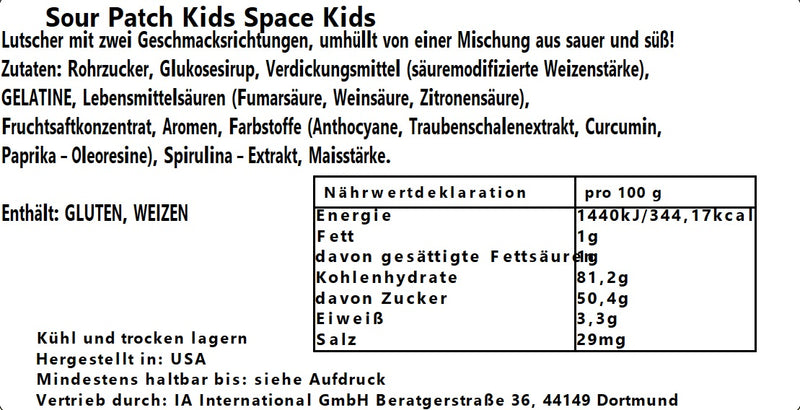 Sour Patch Kids Space Kids 170g