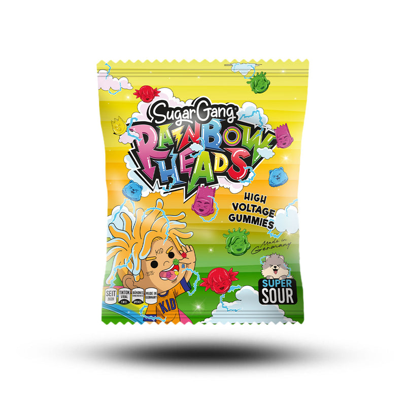 SugarGang Super Sour Rainbow Heads 105g