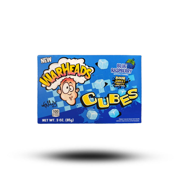 Warheads Blue Raspberry Cubes 85g