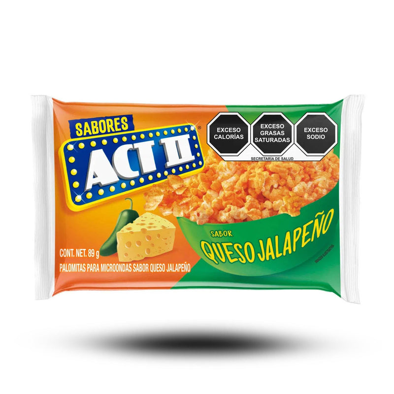 Act II Sabores Queso Jalapeno Popcorn 89g