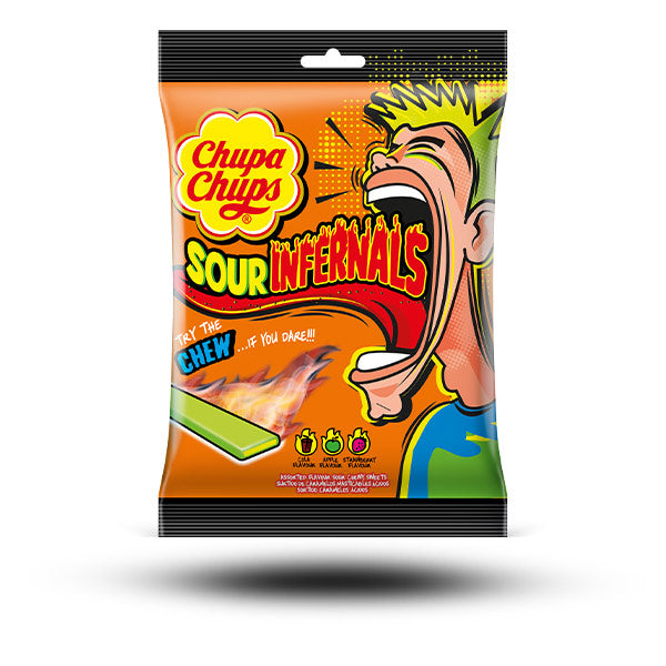 Süßigkeiten aus aller Welt, internationale Süßigkeiten, europäische Süßigkeiten, Süßigkeiten bestellen, Sweets online, Chupa Chups Sour Infernals Chews 