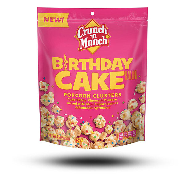 Süßigkeiten aus aller Welt, amerikanische Süßigkeiten, internationale Süßigkeiten, Süßigkeiten bestellen, Sweets online, Schokolade aus aller Welt, American Sweets, Crunch n Munch Birthday Cake Popcorn 