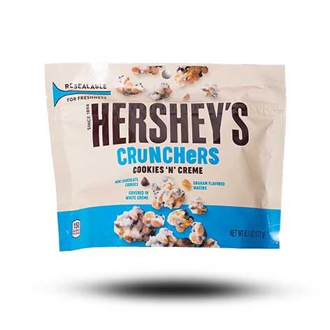 Süßigkeiten aus aller Welt, amerikanische Süßigkeiten, internationale Süßigkeiten, Süßigkeiten bestellen, Sweets online, Schokolade aus aller Welt, American Sweets, Hersheys Cookies n Cream Cruncher Bag