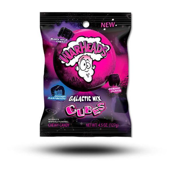 Süßigkeiten aus aller Welt, amerikanische Süßigkeiten, internationale Süßigkeiten, Fruchtgummi aus aller Welt, American Sweets, Warheads Galactic Cubes