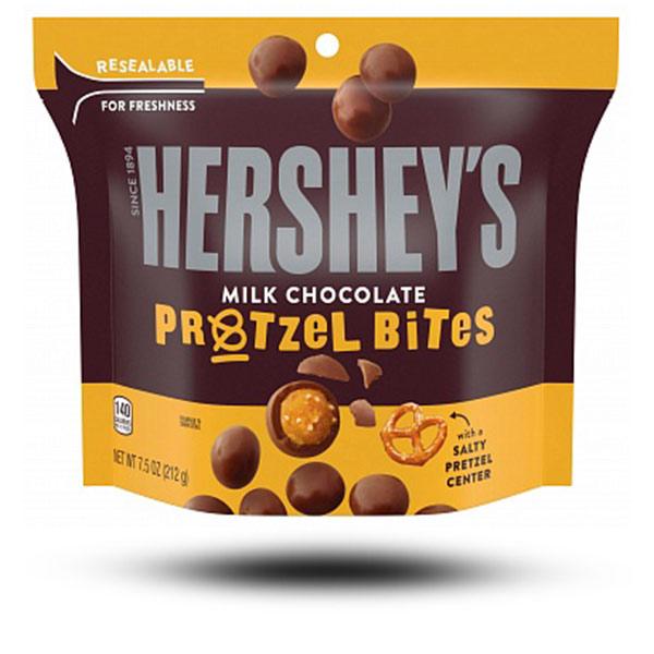 Süßigkeiten aus aller Welt, amerikanische Süßigkeiten, internationale Süßigkeiten, Süßigkeiten bestellen, Sweets online, Schokolade aus aller Welt, American Sweets, Hersheys Milk Chocolate Pretzel Bites