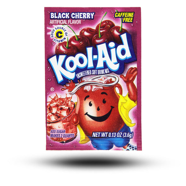 amerikanische Getränke, Getränke aus aller Welt, internationale Getränke, amerikanische Drinks, Drinks aus aller Welt, Kool Aid Black Cherry Softdrink Mix