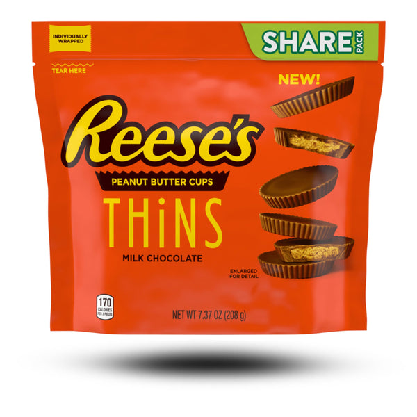 Süßigkeiten aus aller Welt, amerikanische Süßigkeiten, internationale Süßigkeiten, Süßigkeiten bestellen, Sweets online, Schokolade aus aller Welt, American Sweets, Reeses Peanut Butter Cups Thins