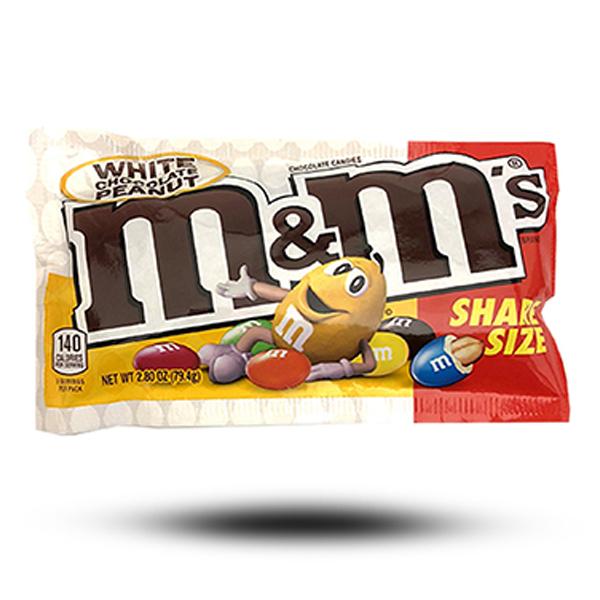 Süßigkeiten aus aller Welt, amerikanische Süßigkeiten, internationale Süßigkeiten, Süßigkeiten bestellen, Sweets online, Schokolade aus aller Welt, American Sweets, M&M White Chocolate Peanut 