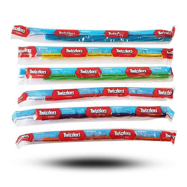 Süßigkeiten aus aller Welt, amerikanische Süßigkeiten, internationale Süßigkeiten, Fruchtgummi aus aller Welt, American Sweets, Twizzlers Rainbow Candy Straw SINGLE